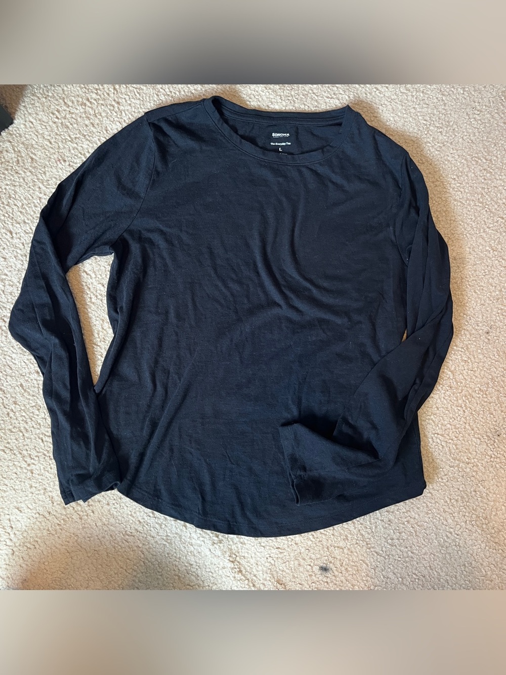 Sonoma Black Long-Sleeve Crew Tee